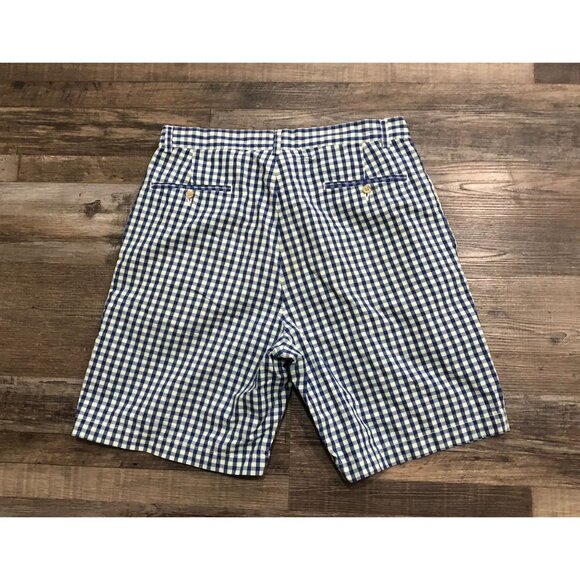 Polo Ralph Lauren Tyler Short Mens 33 Blue Checked Casual Chino Shorts - Picture 2 of 7